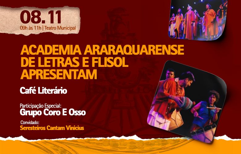 Café Literário e apresentação Grupo Coro e Osso